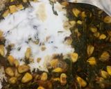 A picture of step 3 of Methi Makai Masala.