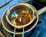 Foto langkah ke 1 dari resep Brownies Matcha Basque Burnt Cheesecake.