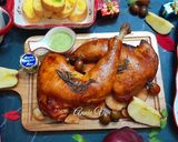 Hình bước làm 4 của món Gà nướng táo và rau củ
