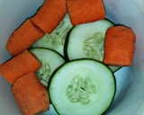 A picture of step 4 of Porridge beans and cucumber with carrot.