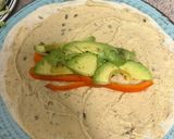 A picture of step 3 of Hummus and Avocado Wrap 🥑 🌯.
