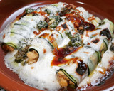 Foto del paso 15 de la receta: Canelones de calabacín de pollo rustido y bechamel de gorgonzola