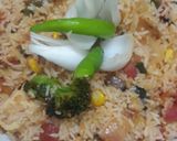 A picture of step 4 of Spanish/Mexican Pulao.