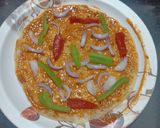 A picture of step 4 of Pizza Uttapam.