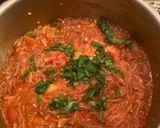 A picture of step 4 of Orzo with prawn, tomato and feta cheese.