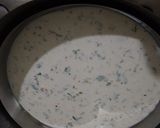 A picture of step 2 of Suji khandavi (Suji steamed rolls).