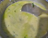 A picture of step 3 of Besan Curry with Bhakhri.