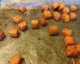 A picture of step 2 of Butternut squash & chorizo canape.