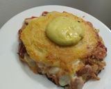 Foto del paso 12 de la receta: Arepa rellena de salchicha, pimentón, cebolla y queso🥯🌭🧀