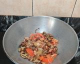A picture of step 5 of FETA CHEESE DRY CURRY with METHI LEAVES.