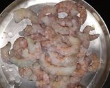 A picture of step 1 of Prawns fry.