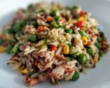 Foto del paso 4 de la receta: RISONI(Orzo)con Tocineta🥓y Vegetales...!