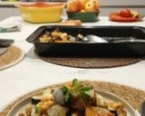 Foto del paso 8 de la receta Asado meloso de calabaza, berenjena y calabacín con garbanzos crujientes