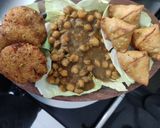 A picture of step 21 of Hot chaat sizzler.