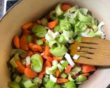 A picture of step 1 of Sopa Andina: veggie + quinoa soup - vegan.