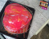 Foto del paso 5 de la receta: Torta helada con glaseado espejo marmoleado