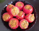 भरवा टमाटर (bharwa tamatar recipe in Hindi) रेसिपी चरण 4 फोटो