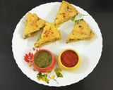 A picture of step 11 of Layered Corn Stuffed Dhokla : A Fun Sandwich Twist.