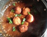 A picture of step 9 of Manchurian with gravy.