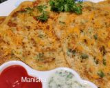 A picture of step 17 of Sooji Uttapam (Savory Semolina & Maize Pancakes).