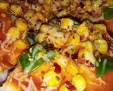 A picture of step 6 of Corn and capsicum pizza.