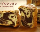 A picture of step 1 of Cocoa Marble Chiffon Cake.