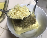 A picture of step 3 of Easy Sage and Basil Butter.