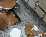 Foto del paso 5 de la receta: Tarta de galletas, chocolate y natillas/sin horno