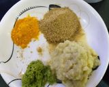 A picture of step 1 of Mutton potato curry.