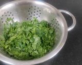 A picture of step 1 of Bathua ki Kadhi.