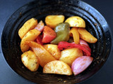 Pollo con verduras, sin horno
