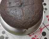 A picture of step 7 of Chocolate Mirror Glaze Cake without Egg, Maida & heart cake Mold.