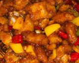 A picture of step 5 of Stir fried basmati rice and sweet and sour fish fillet.