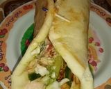 A picture of step 7 of Chicken shawarma with homemade pita bread in tawa yumm 😋.