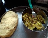 A picture of step 3 of Leftover Bharit stuffed Bati.