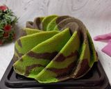 Foto langkah ke 7 dari resep Marble Butter Cake Jadoel, mix Pandan Coklat.