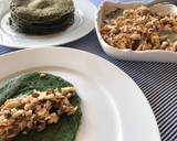 Foto del paso 9 de la receta: Crepes de espinacas rellenos de pollo