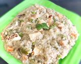 A picture of step 8 of Vegetable Paneer korma in white gravy.