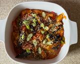 A picture of step 2 of Sweet and sour aubergine.