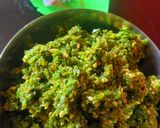 A picture of step 4 of Turai /ridge gourd peel chutney.