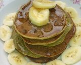 Foto langkah ke 7 dari resep Banana Greeny Pancake (Gluten Free + Oil Free).