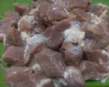 Foto langkah ke 1 dari resep "kuras kulkas"Gulai daging sapi labu Siam kacang panjang.