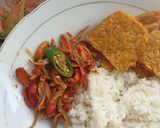 Foto langkah ke 3 dari resep Oseng Teri Jengki Kulit Melinjo.