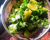 A picture of step 2 of Chatpati Awla Chutney 💚.
