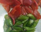 Pickled cucumber & carrot accompanied with freshgreen & red chillies recipe step 1 photo