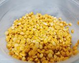 A picture of step 1 of Chaney ki daal sweet.