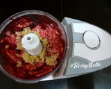 A picture of step 5 of Beetroot Hummus.