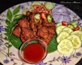 A picture of step 1 of Chilli Chicken.