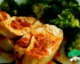 Foto del paso 7 de la receta Pechuga de pollo rellena de sobrasada, queso y miel