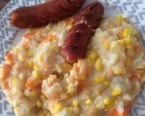 Foto del paso 1 de la receta: Chorizo de ternera + Puré de papa, Zanahoria y mazorca 🌽🥔🥕
